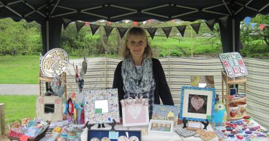 The Indigo Ocean stall, with hand made craft products