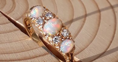 Opal and diamond ring by OlliesOpals